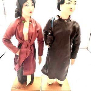 Traditional Vietnamese Doll Vintage Man and Women he/she